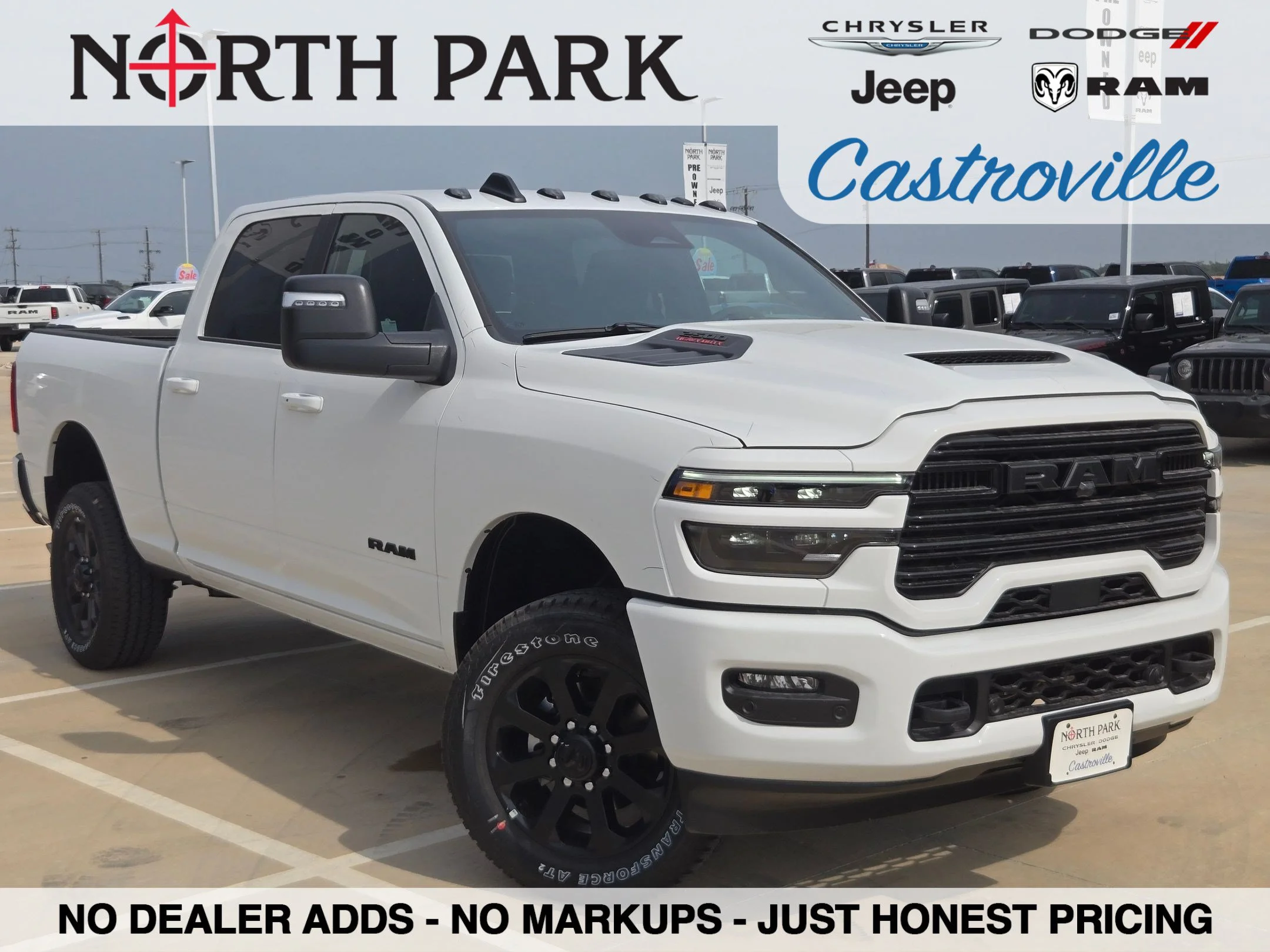 New 2026 Bright White Clear-Coat Exterior Paint RAM Laramie image 1