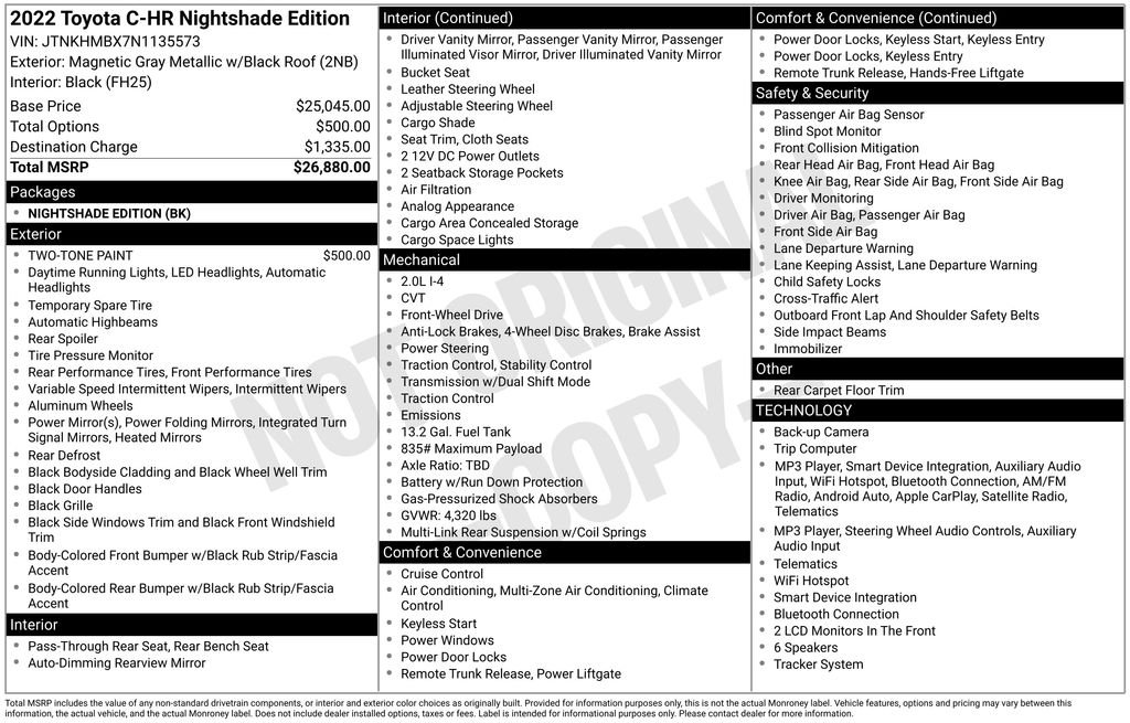 Used 2022 Gray Toyota Nightshade image 2