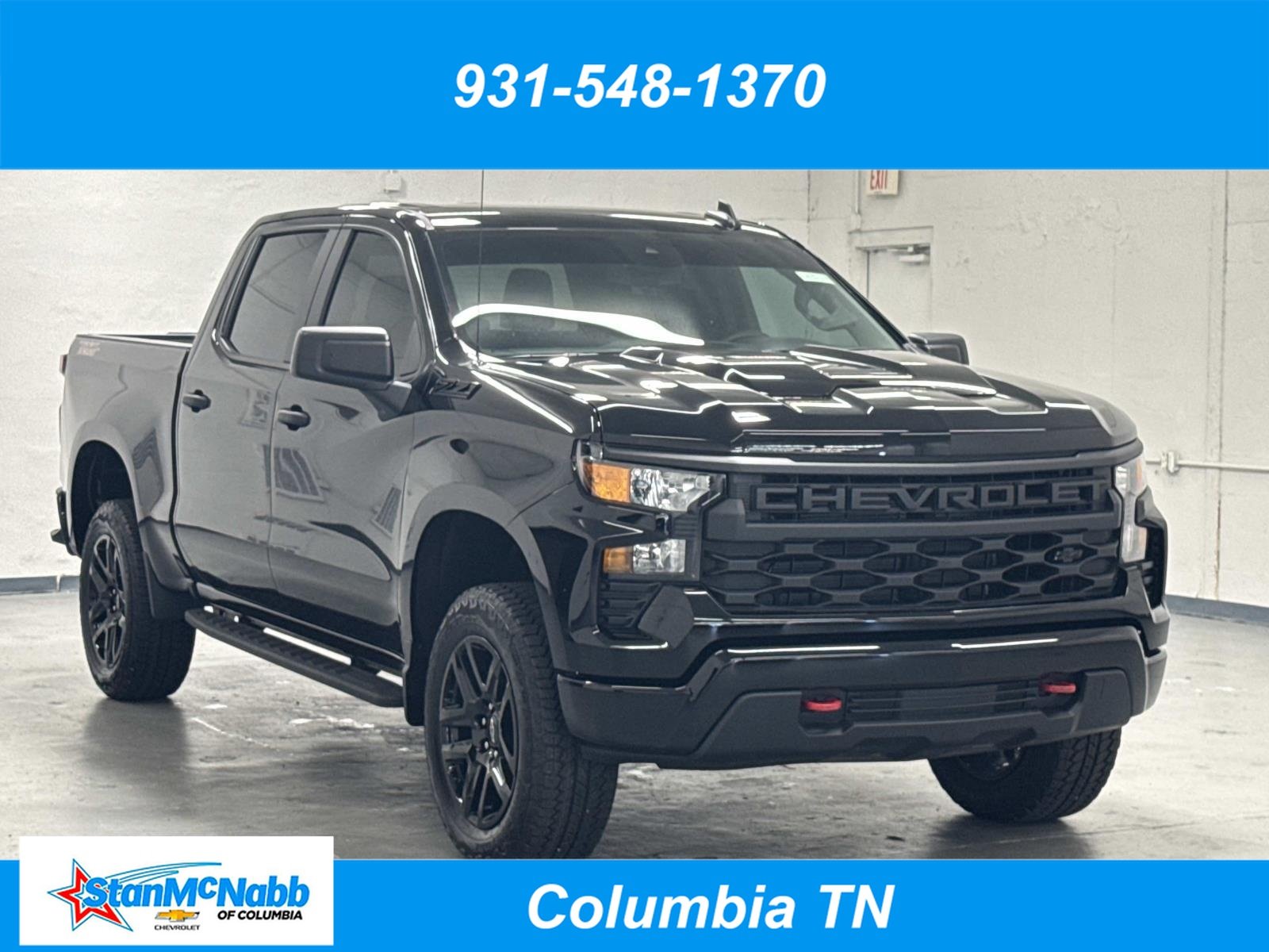 Black 2026 Chevrolet Silverado 1500 Pickup Truck Four-Wheel Drive Automatic