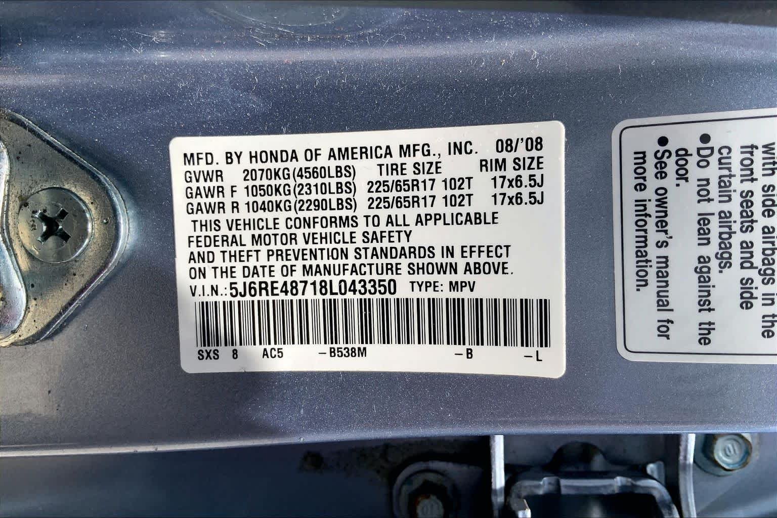 Used 2008 Glacier Blue Metallic Honda EX-L image 34