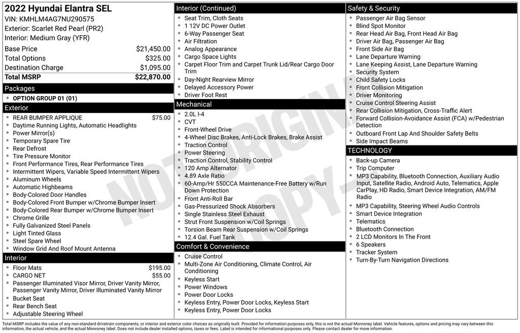 Certified Used 2022 Red Hyundai SEL image 6
