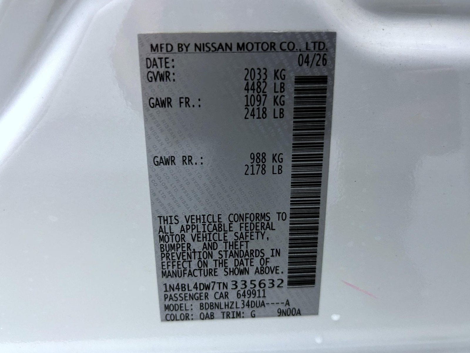 New 2026 Pearl White Nissan 2.5 SV image 26