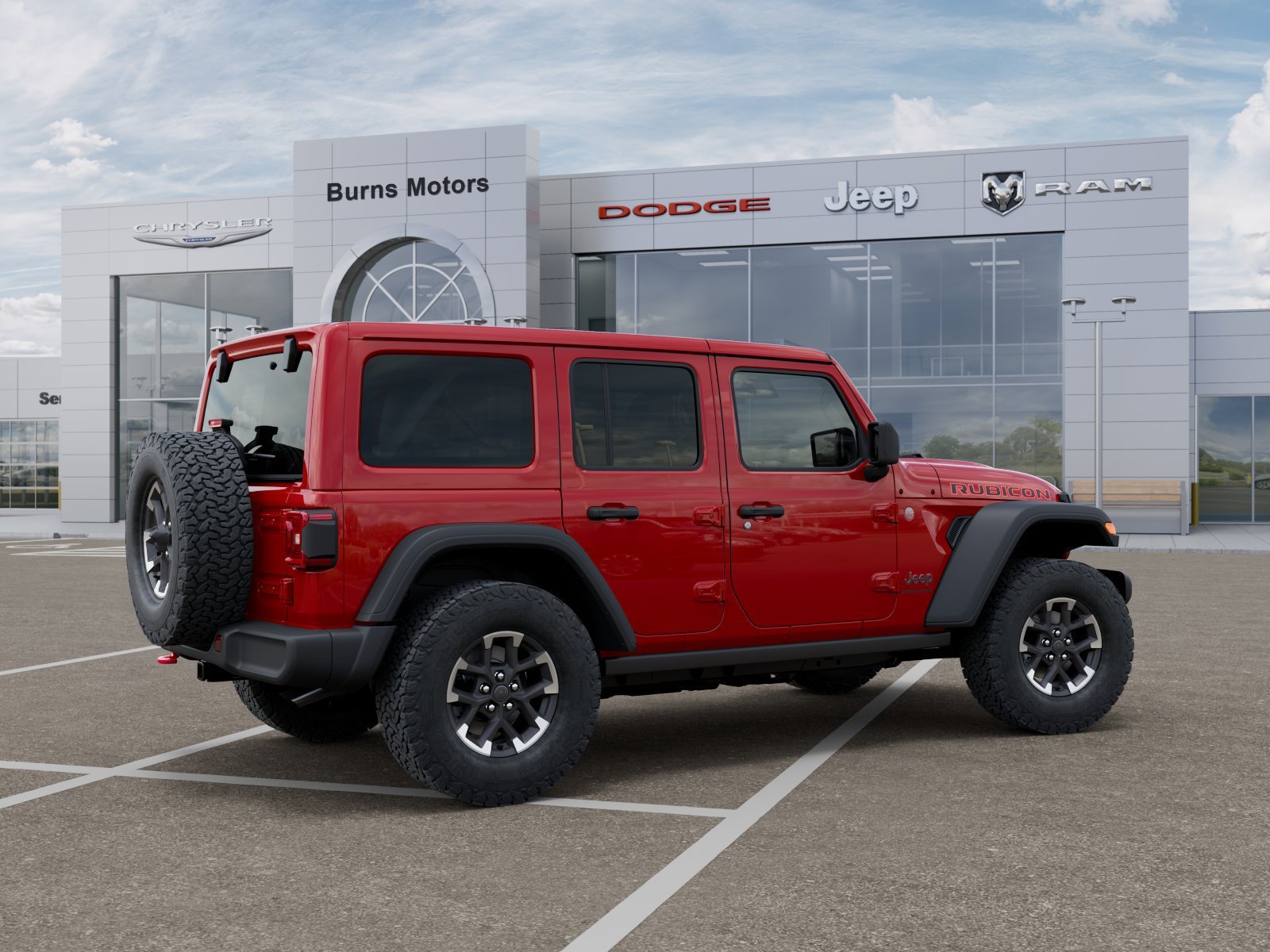 New 2026 Firecracker Red Clear-Coat Exterior Paint Jeep Rubicon 4-Door image 4