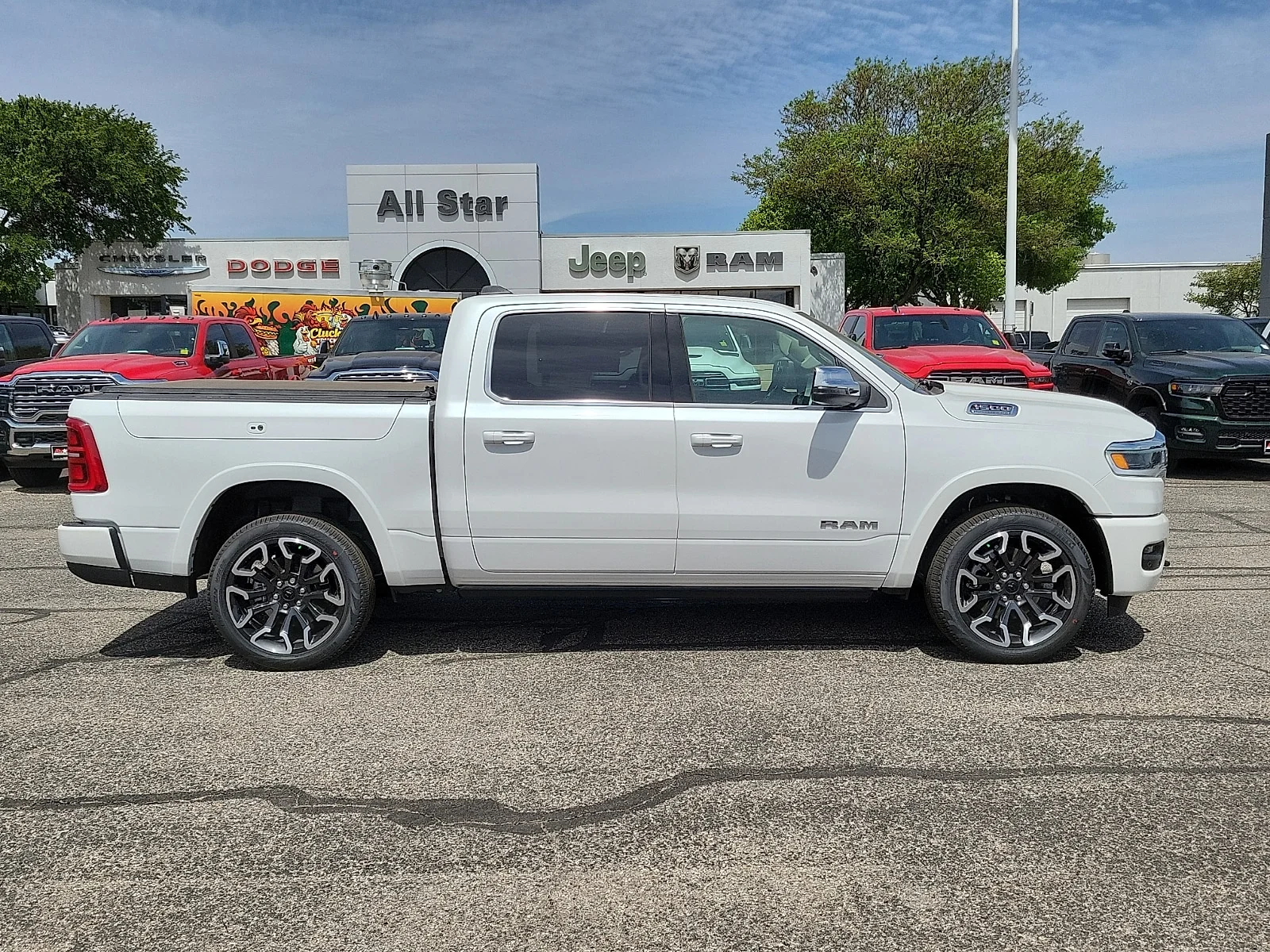 New 2026 Ivory White Tri-Coat Pearlcoat Ram LIMITED LONGHORN CREW CAB 4X4 5