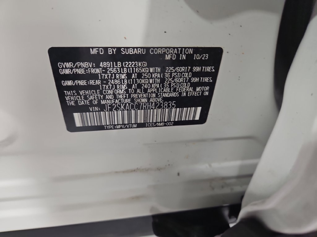 Certified Used 2024 White Subaru Premium image 24