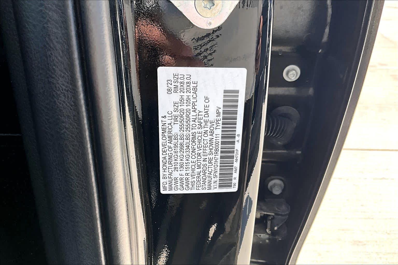 Used 2024 Crystal Black Pearl Honda Touring image 35