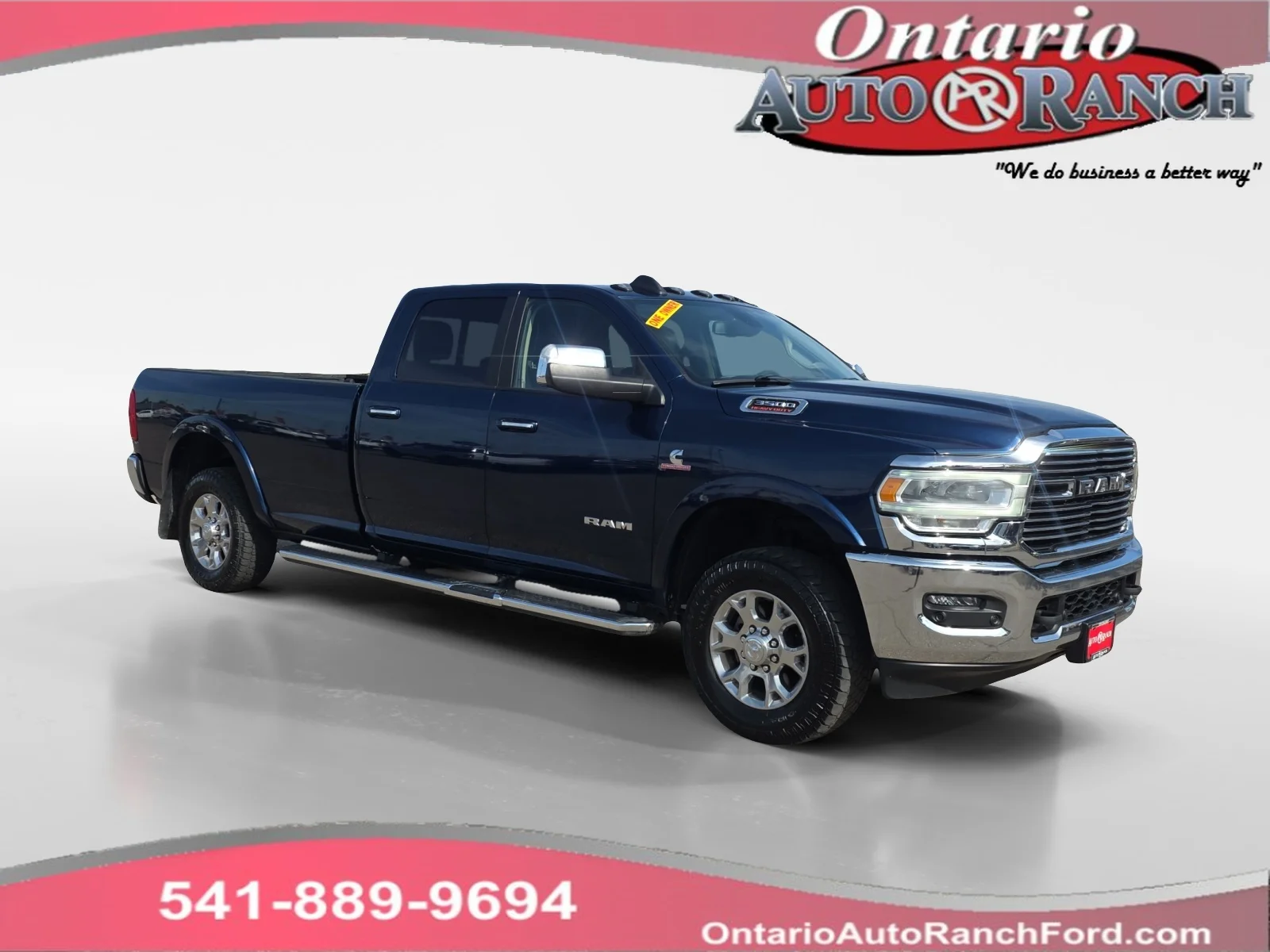 Used 2022 Patriot Blue Pearlcoat Ram Laramie image 1