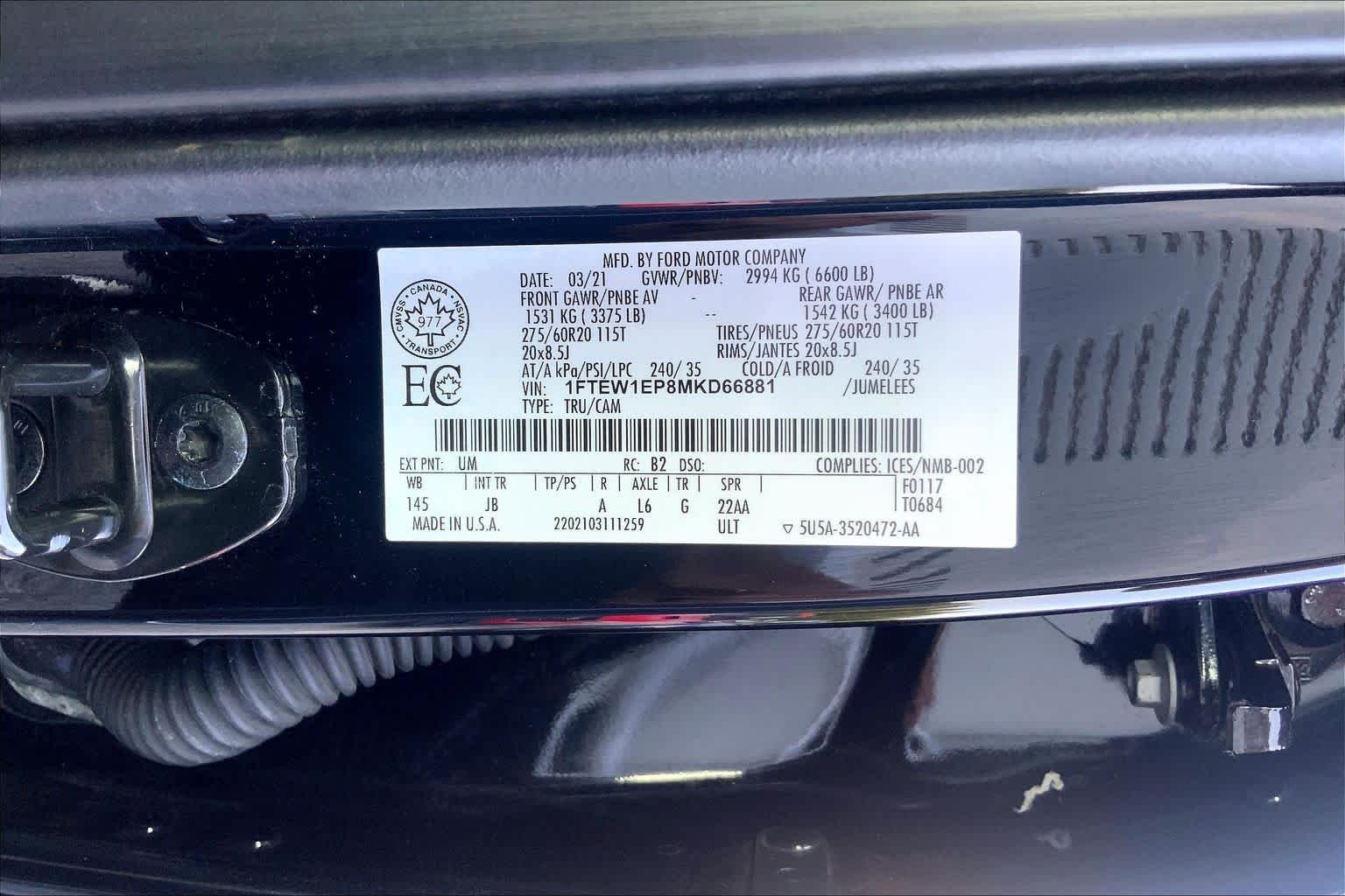 Used 2021 Agate Black Metallic Ford XL image 31