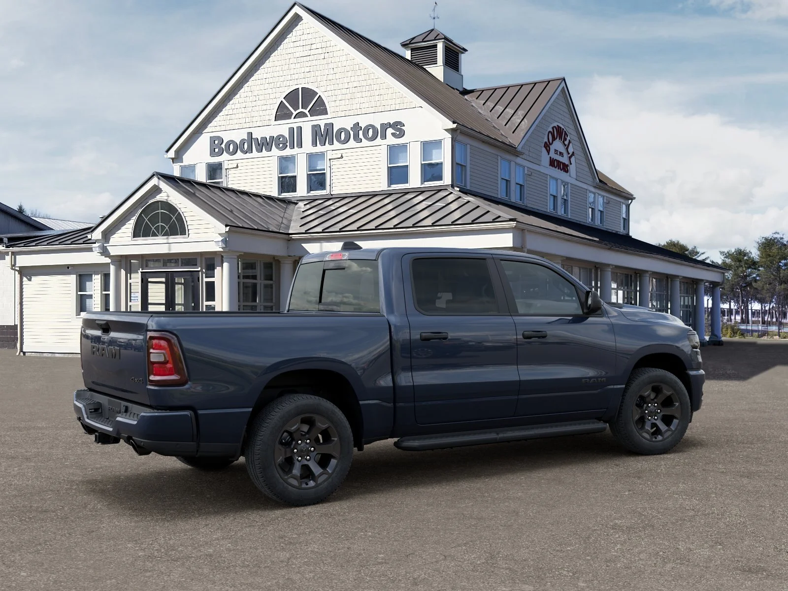 New 2026 Forged Blue Metallic Exterior Paint RAM Express Crew Cab 4x4 5