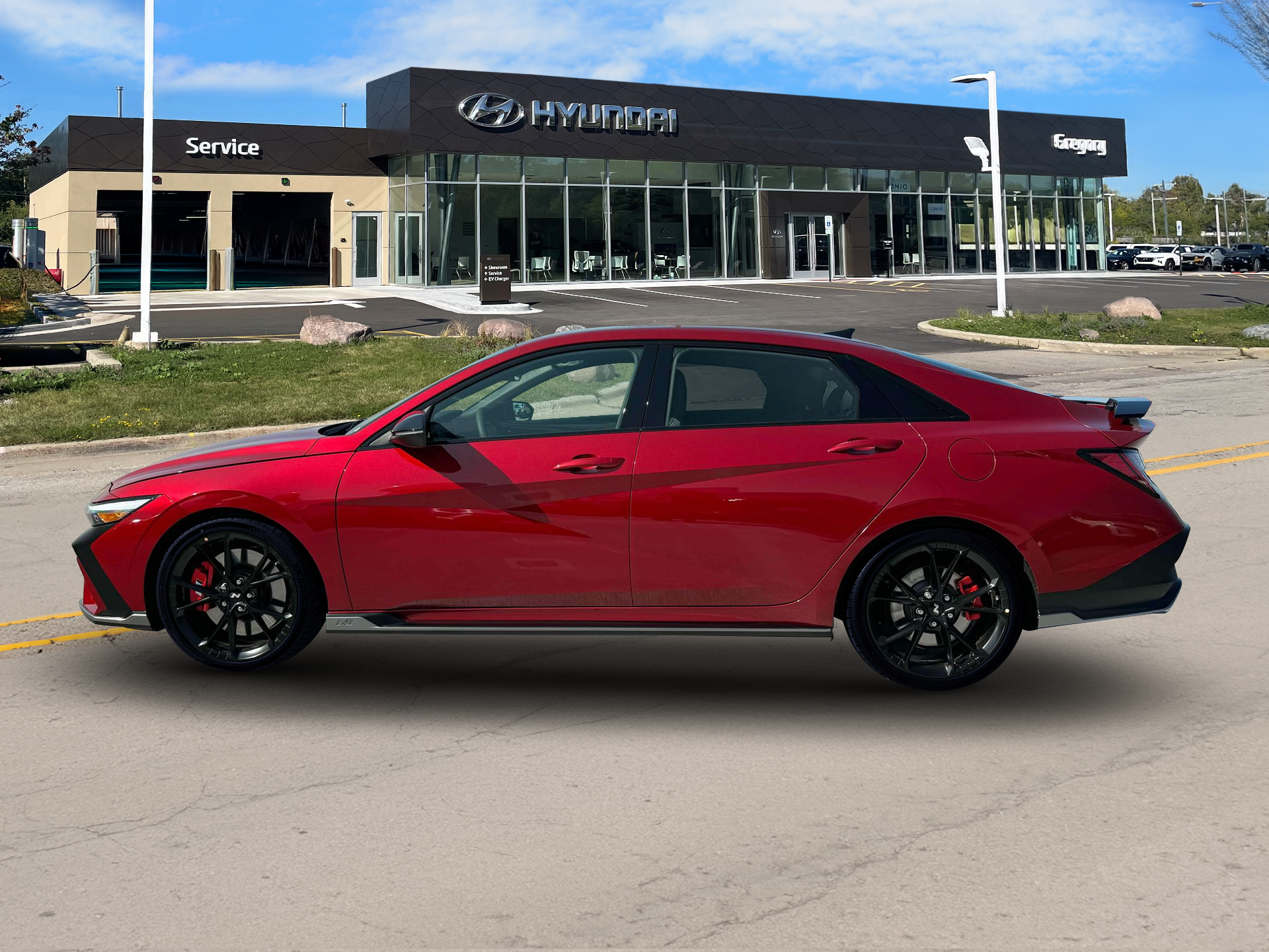New 2025 Red Hyundai Sedan image 3