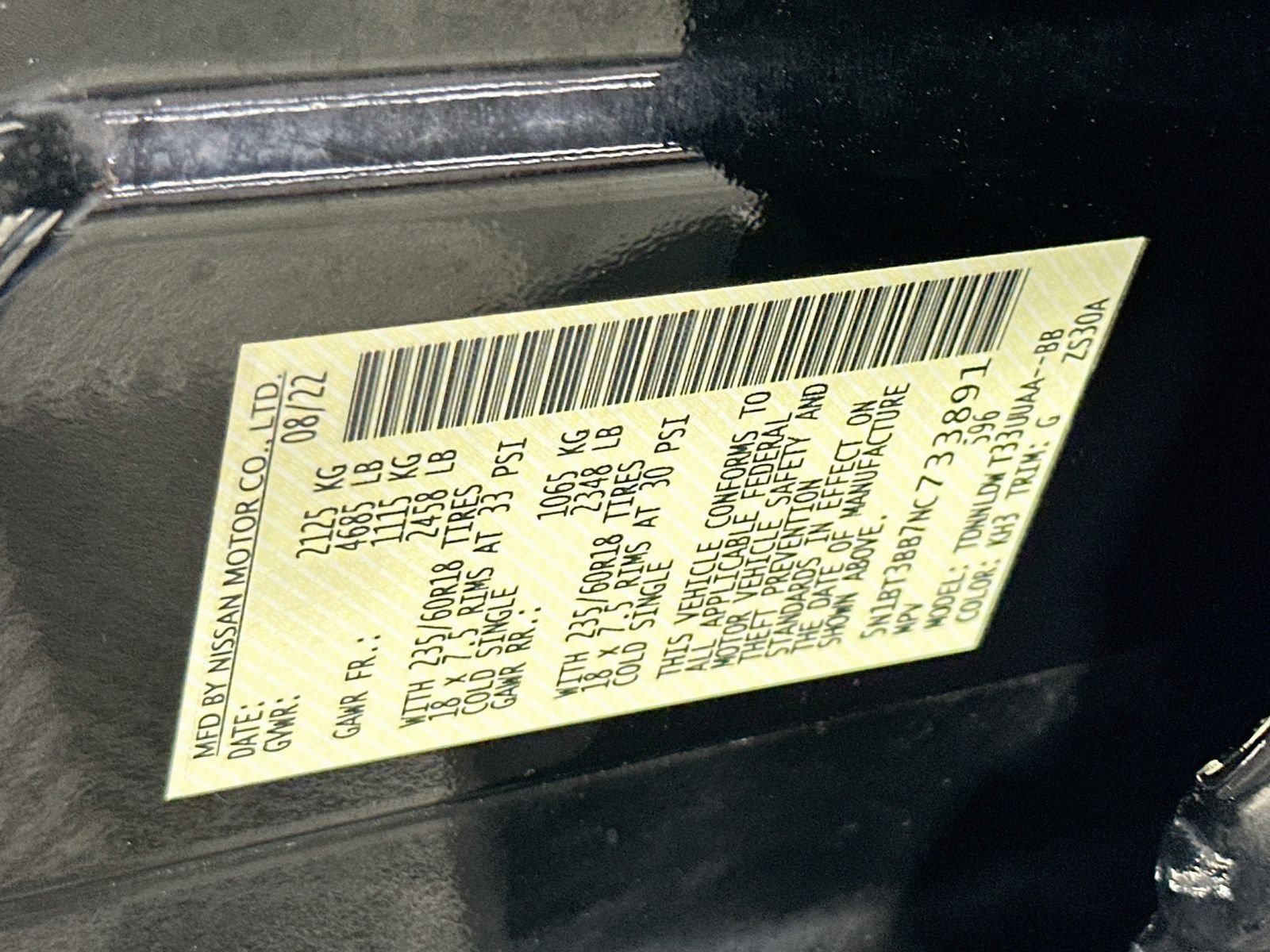 Used 2022 Super Black Nissan SV image 31