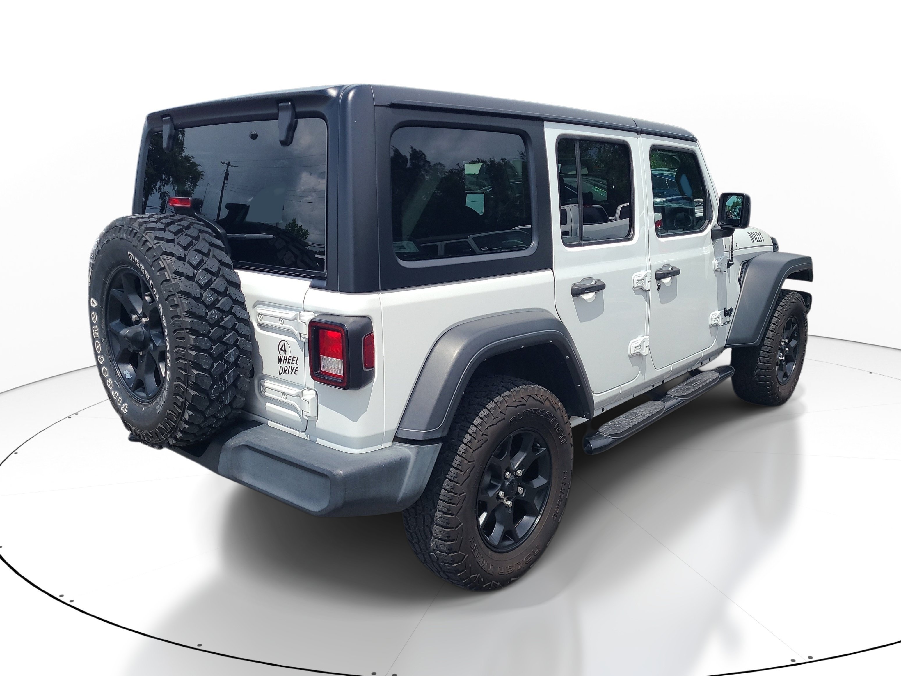 Used 2021 Bright White Clearcoat Jeep Unlimited Willys image 6