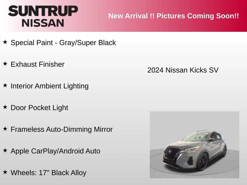 Used 2024 Gray/Super Black Nissan SV image 9