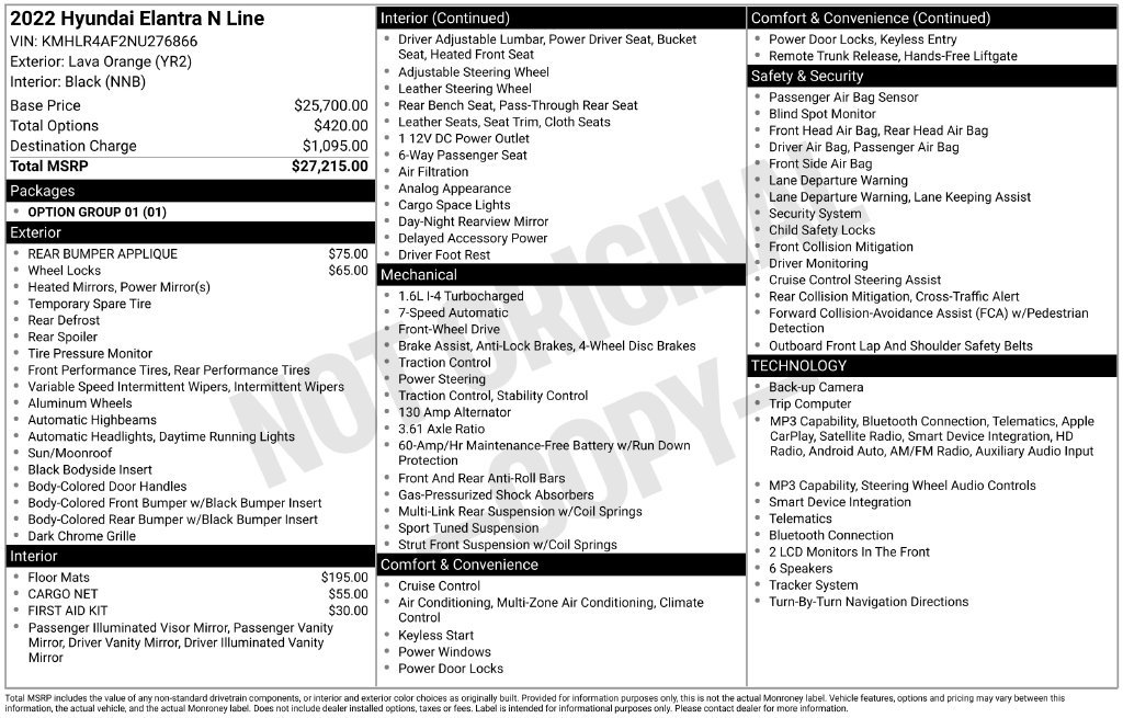 Used 2022 Orange Hyundai N Line image 34