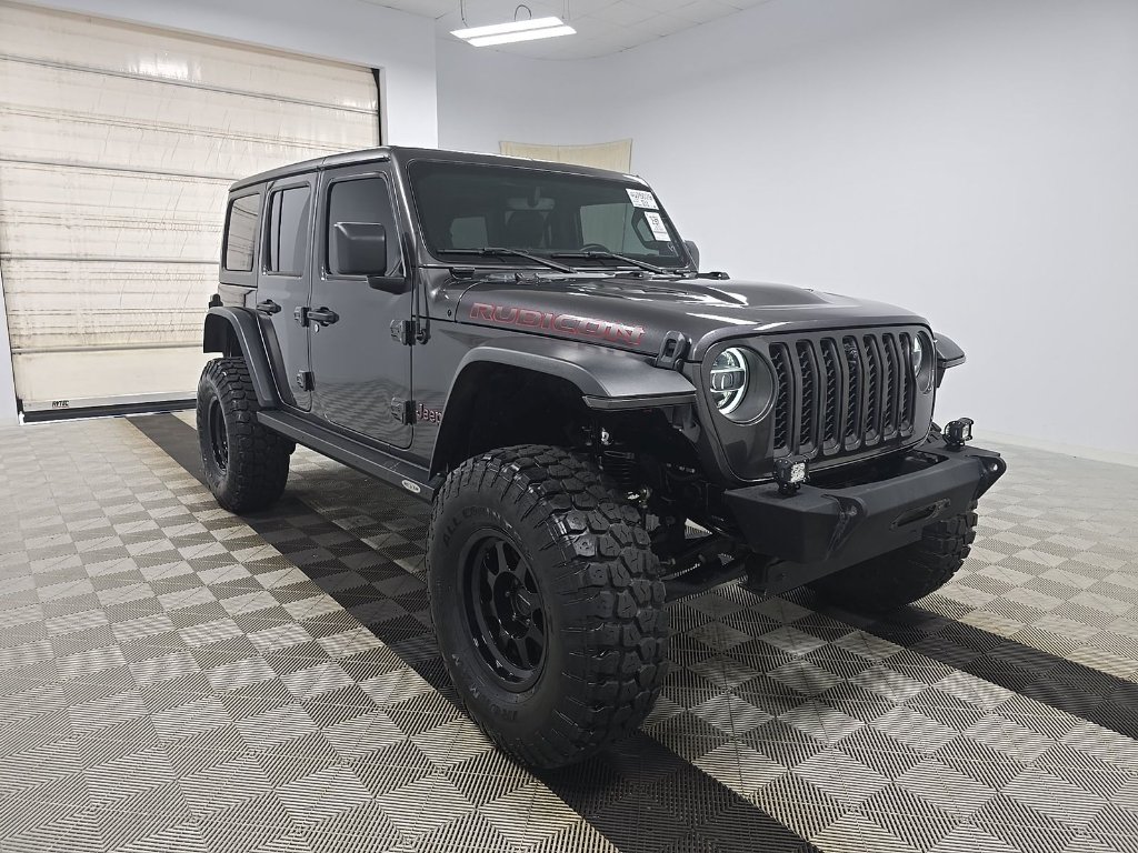 Used 2022 Granite Crystal Metallic Clearcoat Jeep Unlimited Rubicon image 1