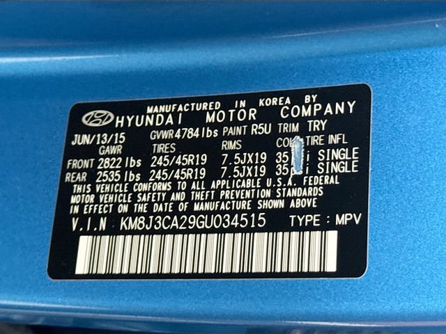 Used 2016 Blue Hyundai Limited image 33