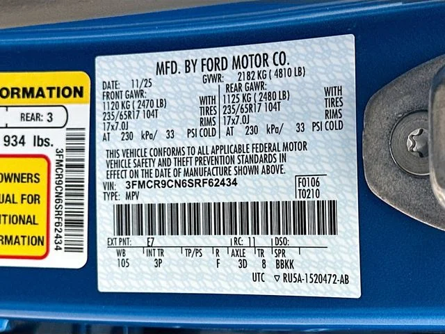 New 2025 Blue Metallic Ford Outer Banks image 21