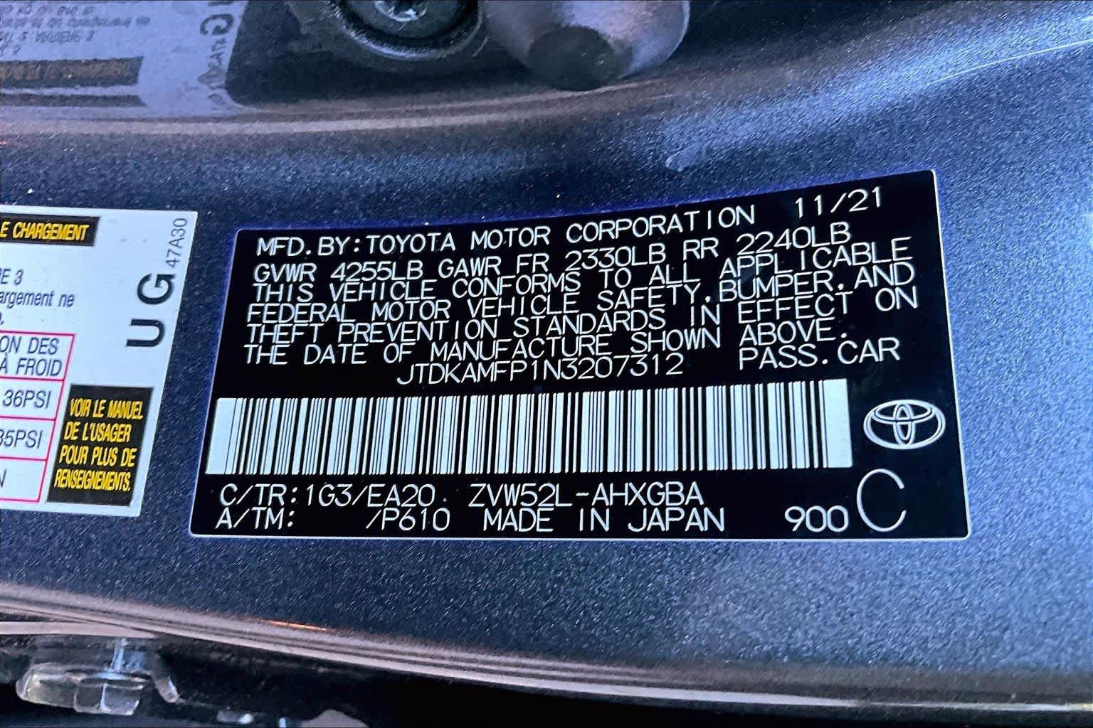 Certified Used 2022 Magnetic Gray Metallic Toyota XLE image 33