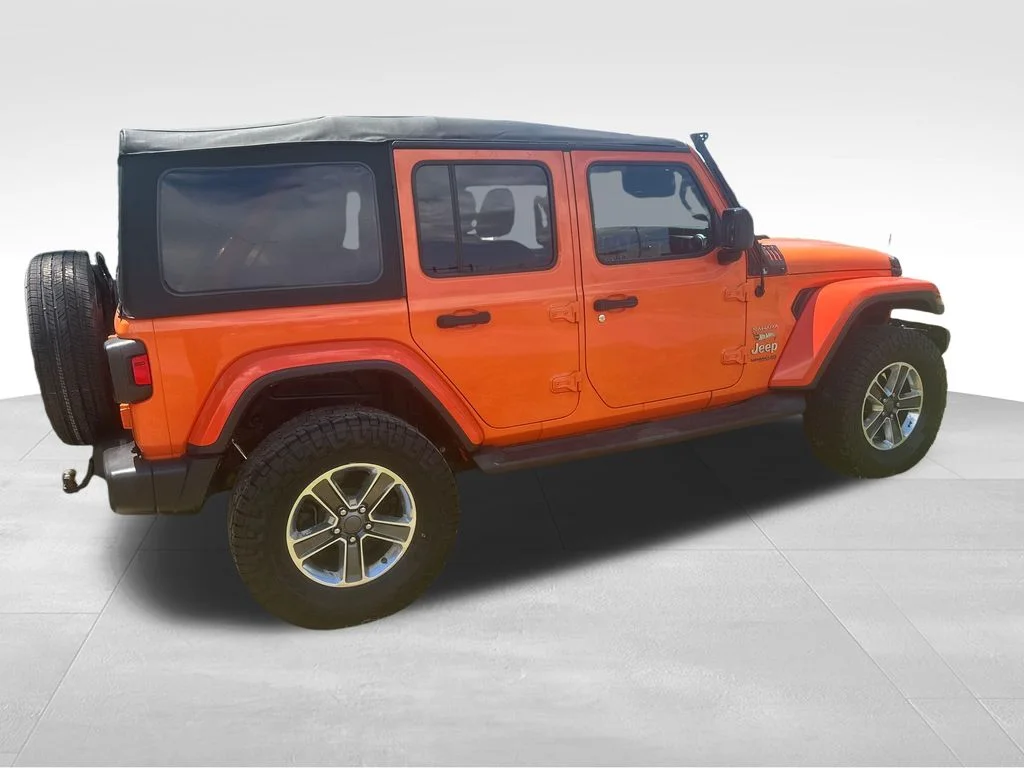 Used 2018 Orange Jeep Unlimited Sahara image 24