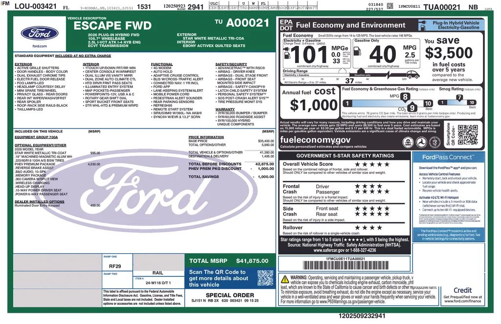 2026 Ford Escape Plug-in hybrid PHEV - Photo 10