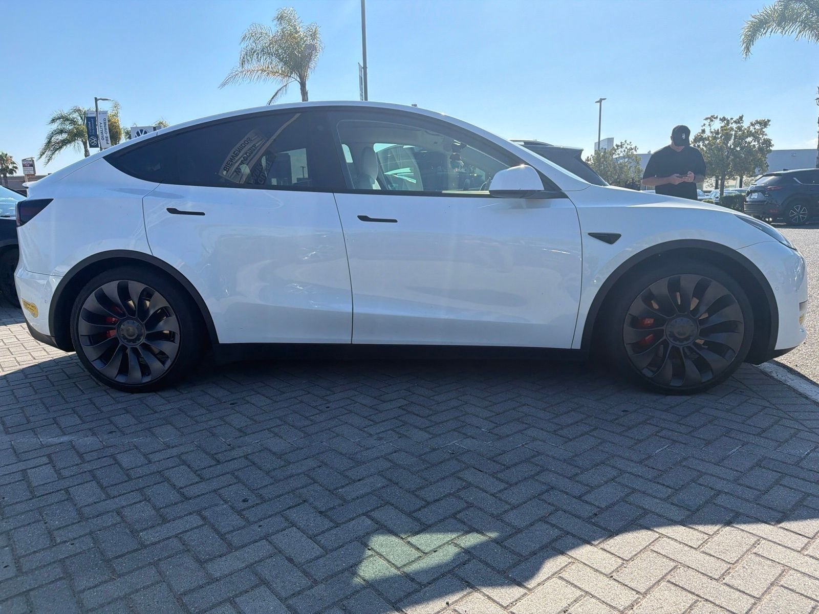 Used 2022 Pearl White Multi-Coat Tesla Performance image 3