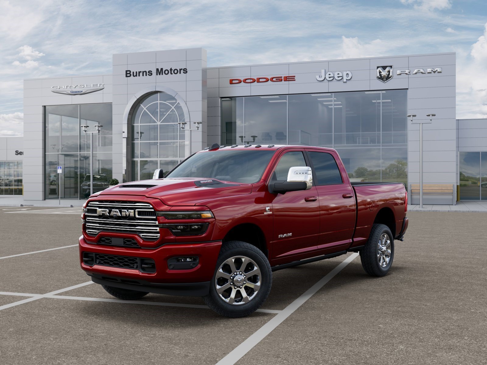 New 2027 Molten Red Pearl-Coat Exterior Paint RAM Laramie image 1