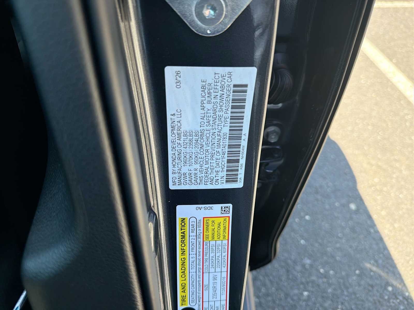 New 2026 Meteorite Gray Metallic Honda SE image 33