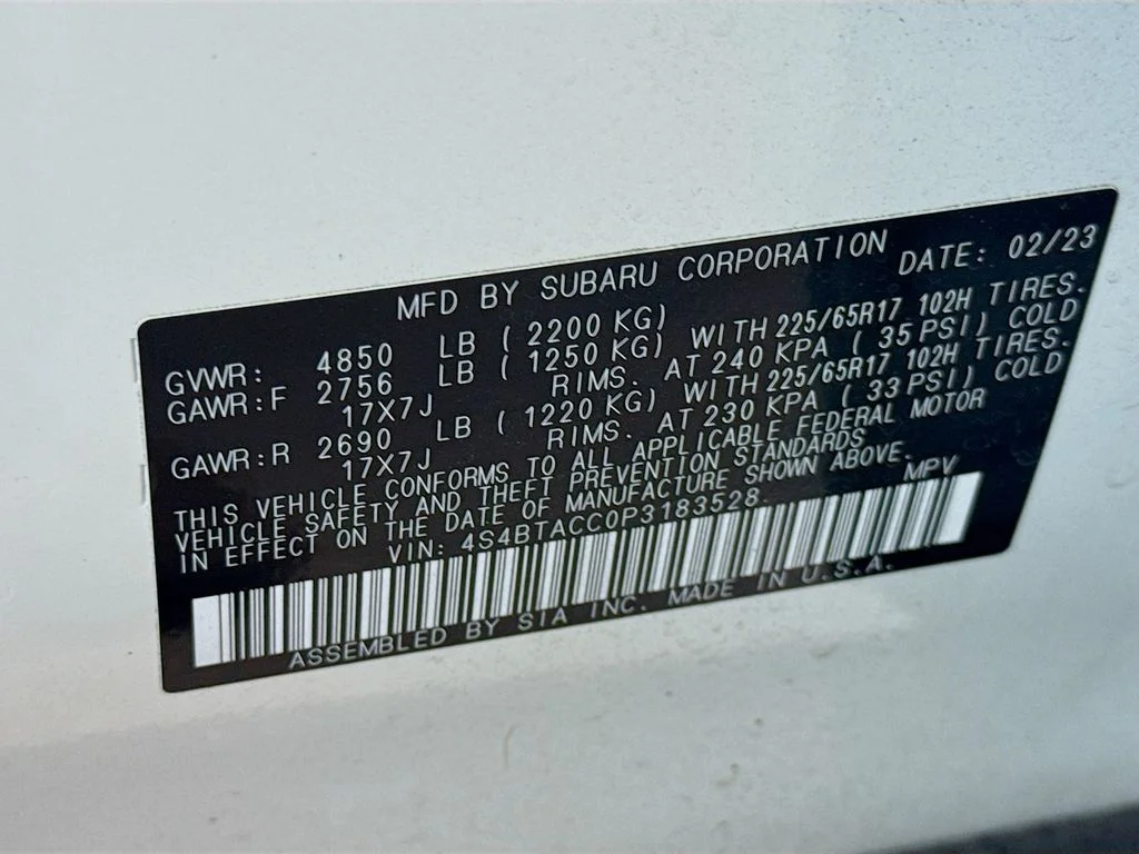 Used 2023 Crystal White Pearl Subaru Premium image 31