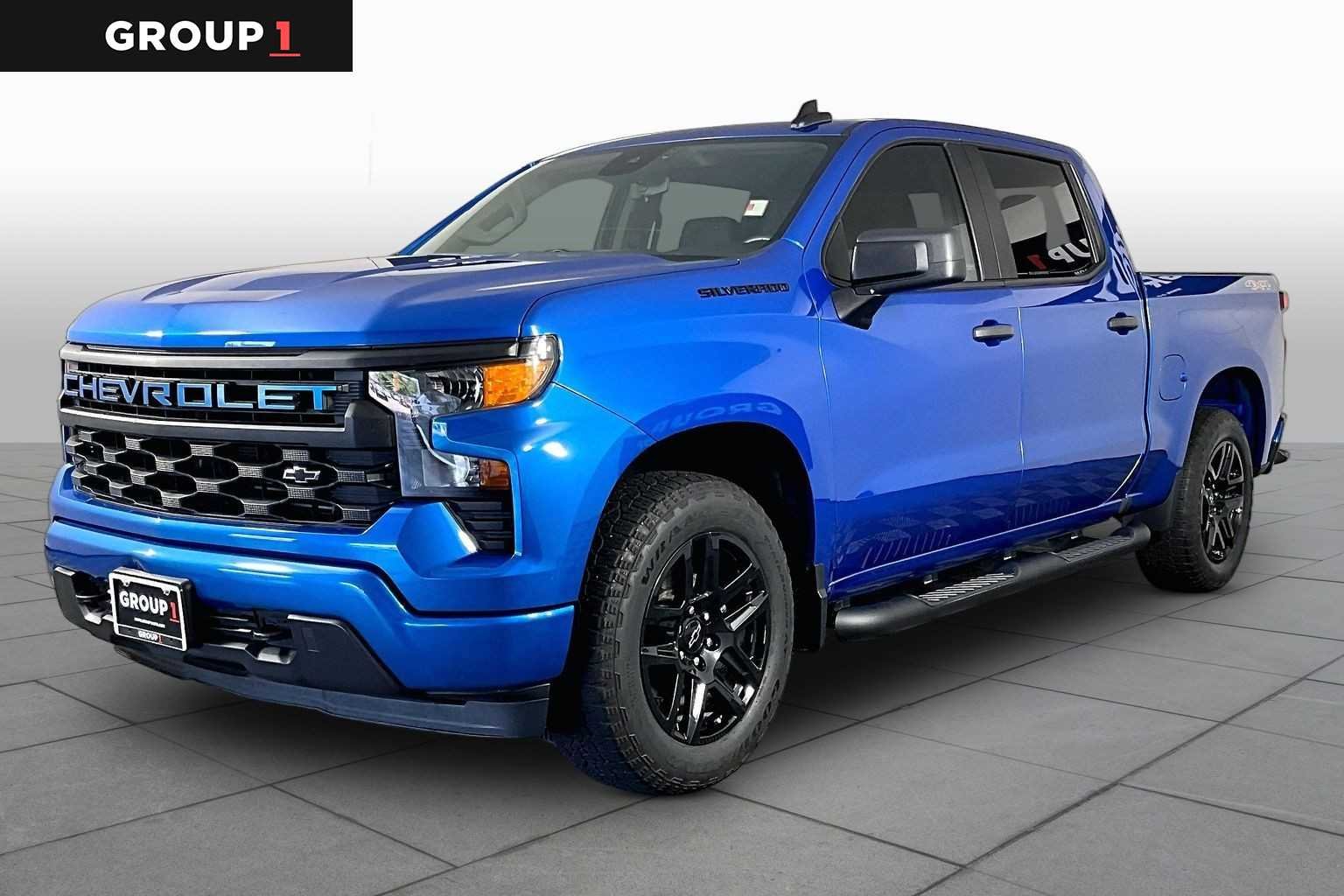 Certified Used 2024 Glacier Blue Metallic Chevrolet Custom image 1
