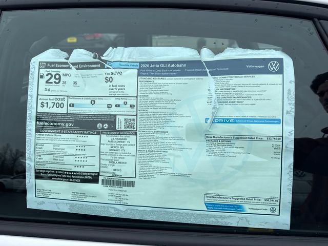 New 2026 Pure White w/Deep Blk Rf Volkswagen Autobahn image 25