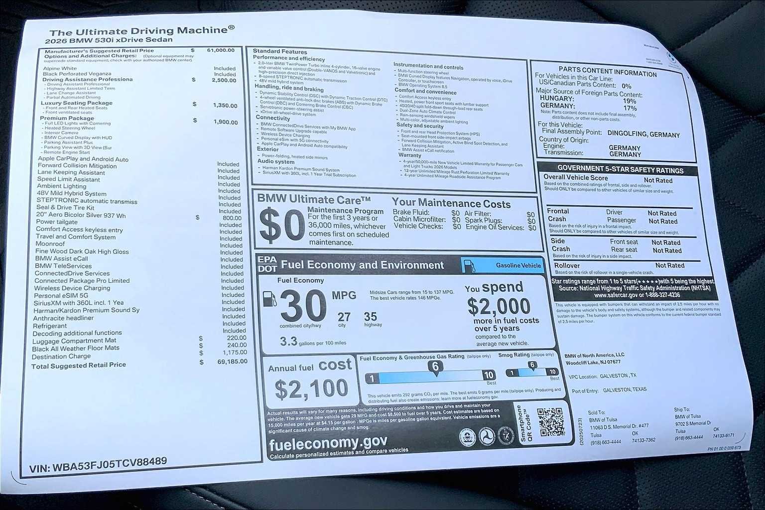 2026 BMW 5 Series 530i - Photo 20
