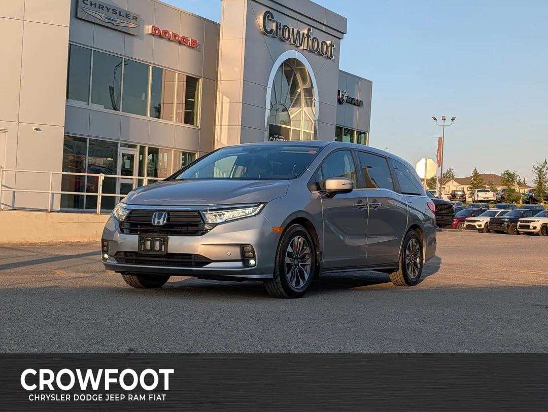 Certified Used 2022 Grey Honda EX-L NAV - - Power Sliding Doors & Liftgate - Sunroof - Leather - Heated Seats & More! image 1