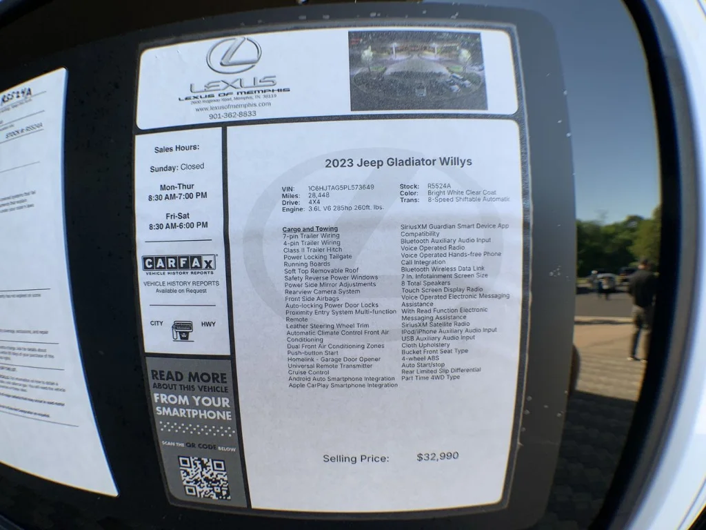 Used 2023 BRGHTWHT/BLACK Jeep Willys image 25