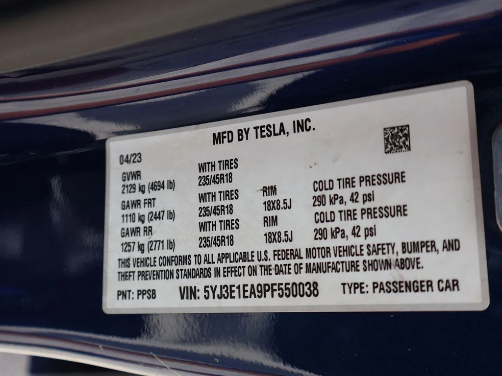 Used 2023 Blue Tesla Base image 51