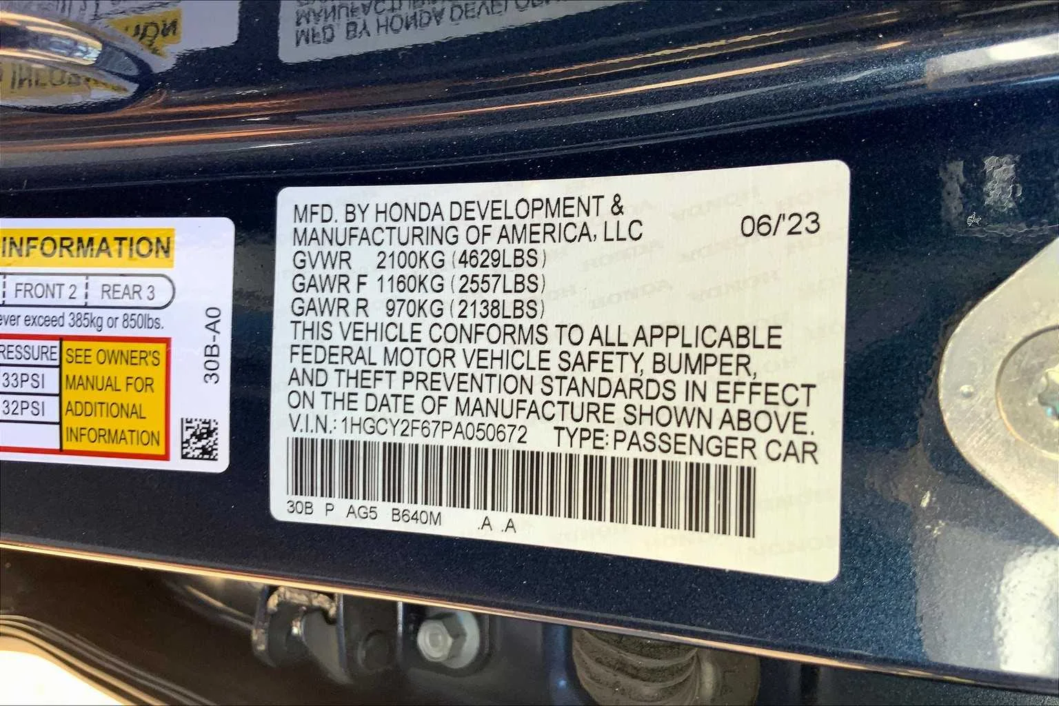 Used 2023 Canyon River Blue Metallic Honda EX-L image 30