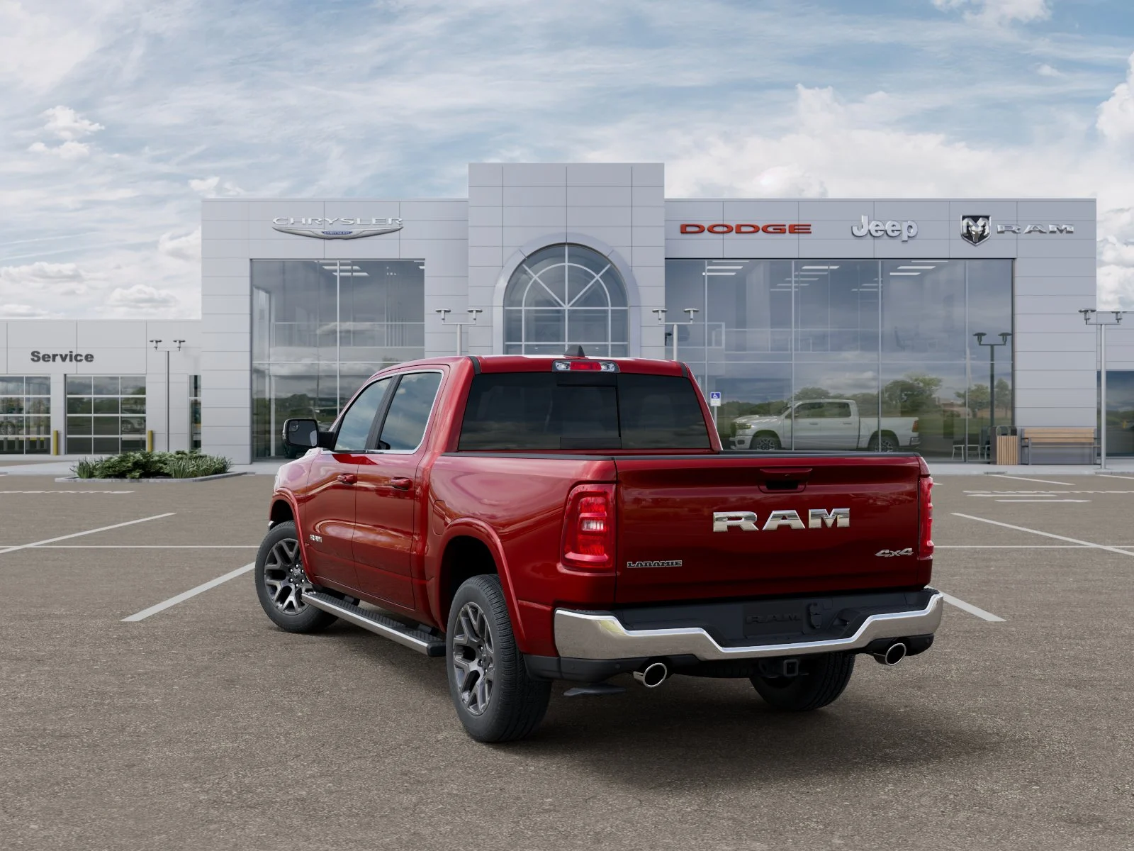 New 2026 Molten Red Pearl-Coat Exterior Paint RAM Laramie image 3
