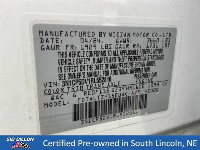 Certified Used 2024 Aspen White Tricoat Nissan SR image 14