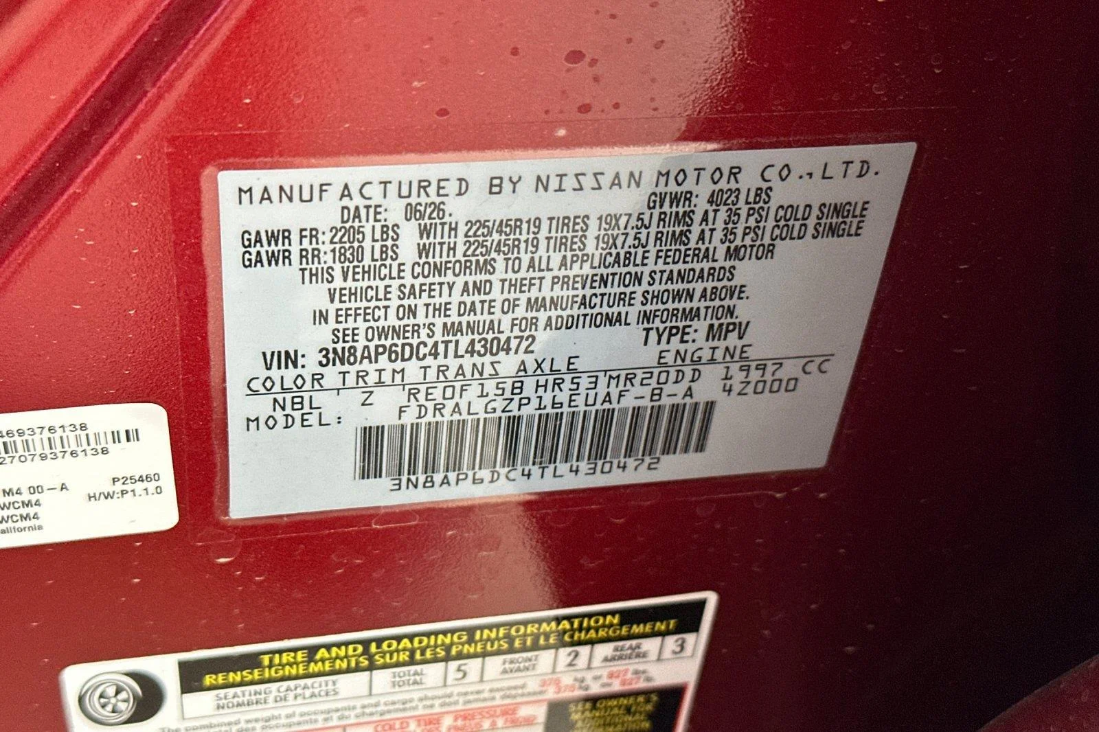 New 2026 Scarlet Ember Tintcoat Nissan SR image 26
