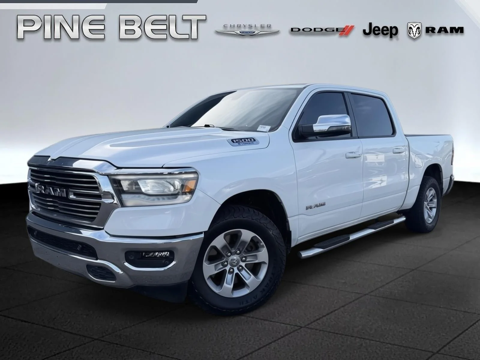 Used 2023 Ivory White Tri-Coat Pearlcoat Ram Laramie image 1