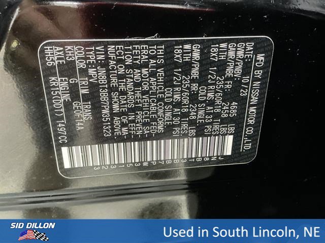 Used 2023 Super Black Nissan SV image 14