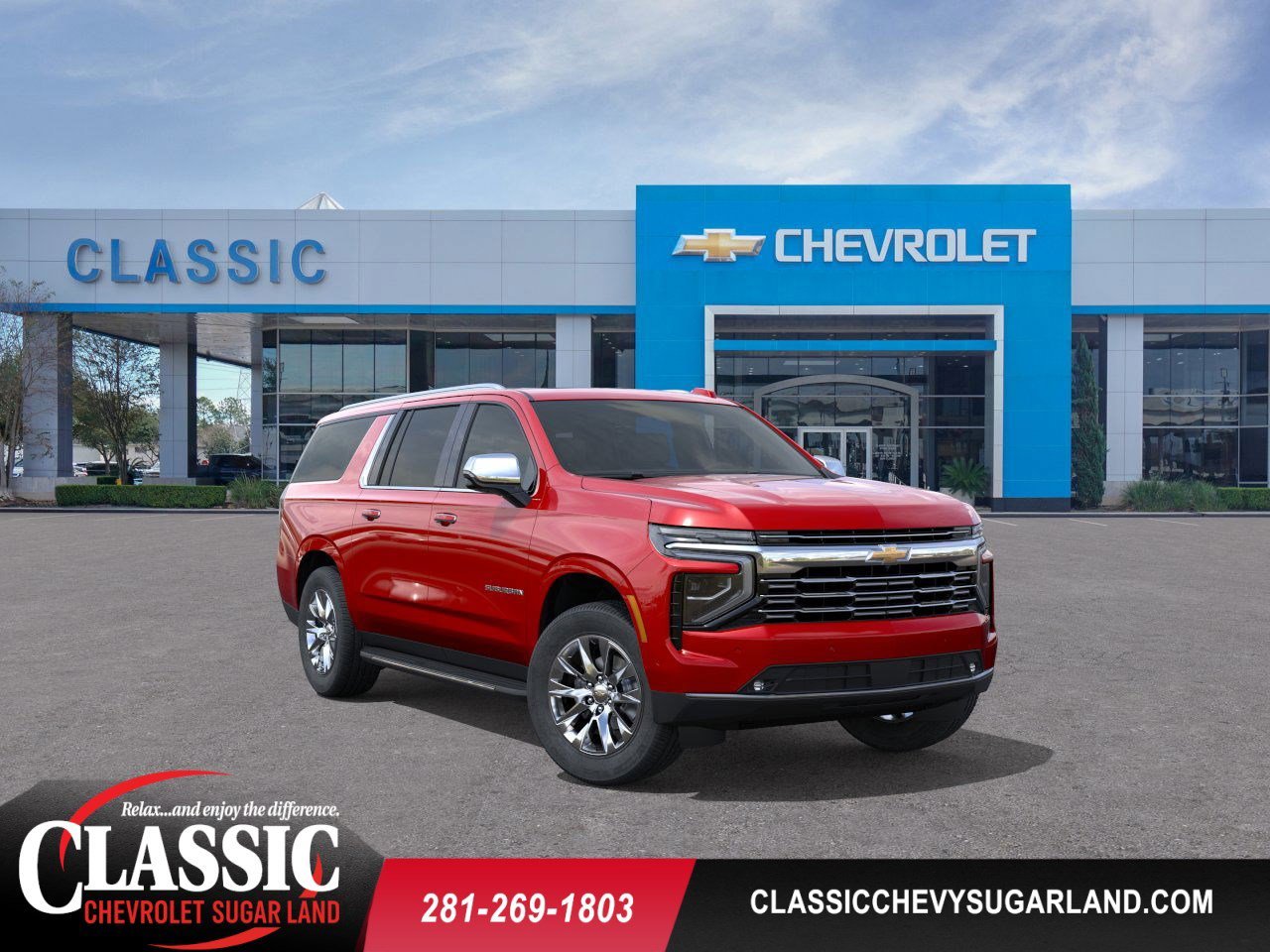 2026 Chevrolet Suburban Premier Red at Classic Elite Chevrolet Hwy 6