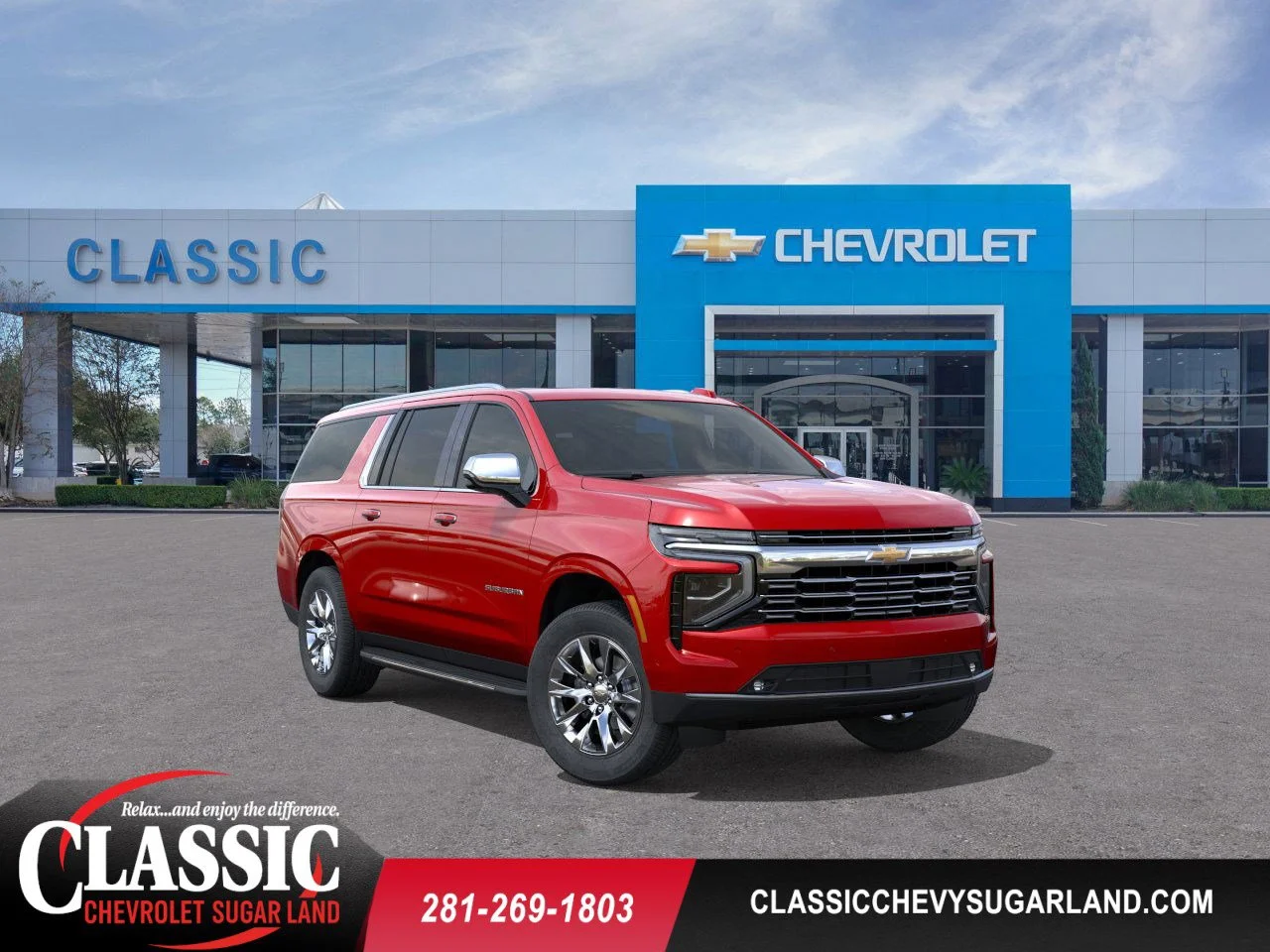 2026 Chevrolet Suburban Premier Red at Classic Elite Chevrolet Sugar Land