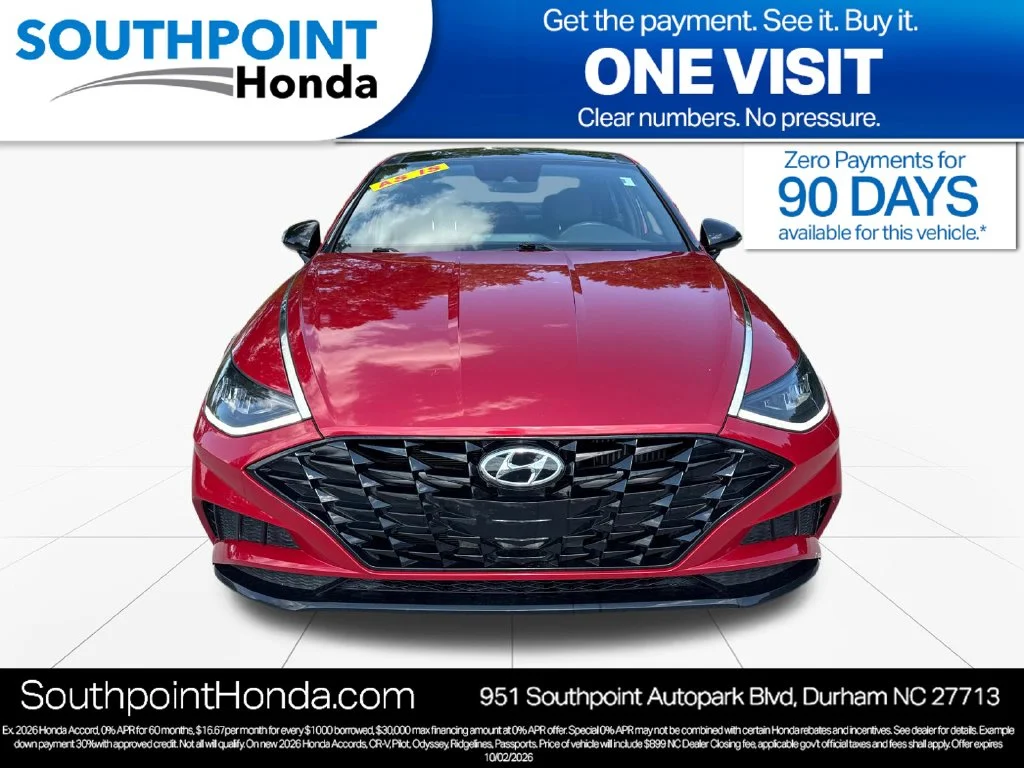 Used 2020 Calypso Red Hyundai SEL Plus image 2