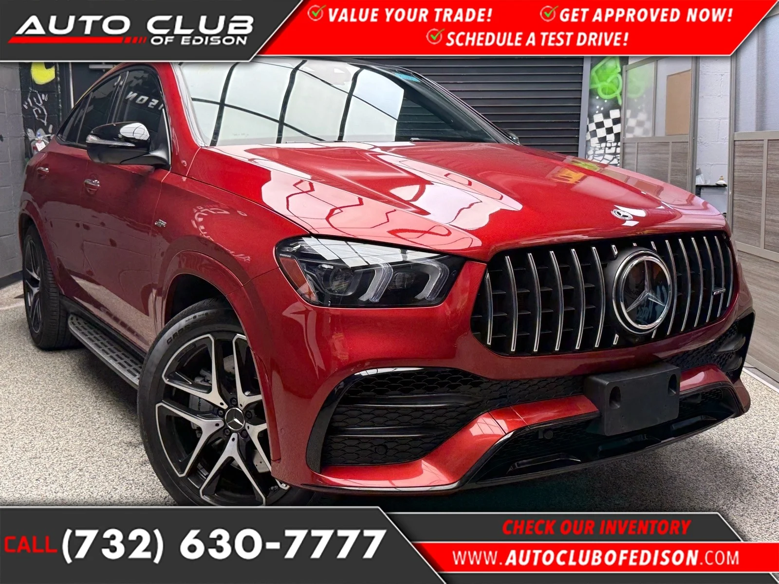 Used 2023 Manufaktur Cardinal Red Metallic (996) Mercedes-Benz GLE COUPE AMG 53 image 1