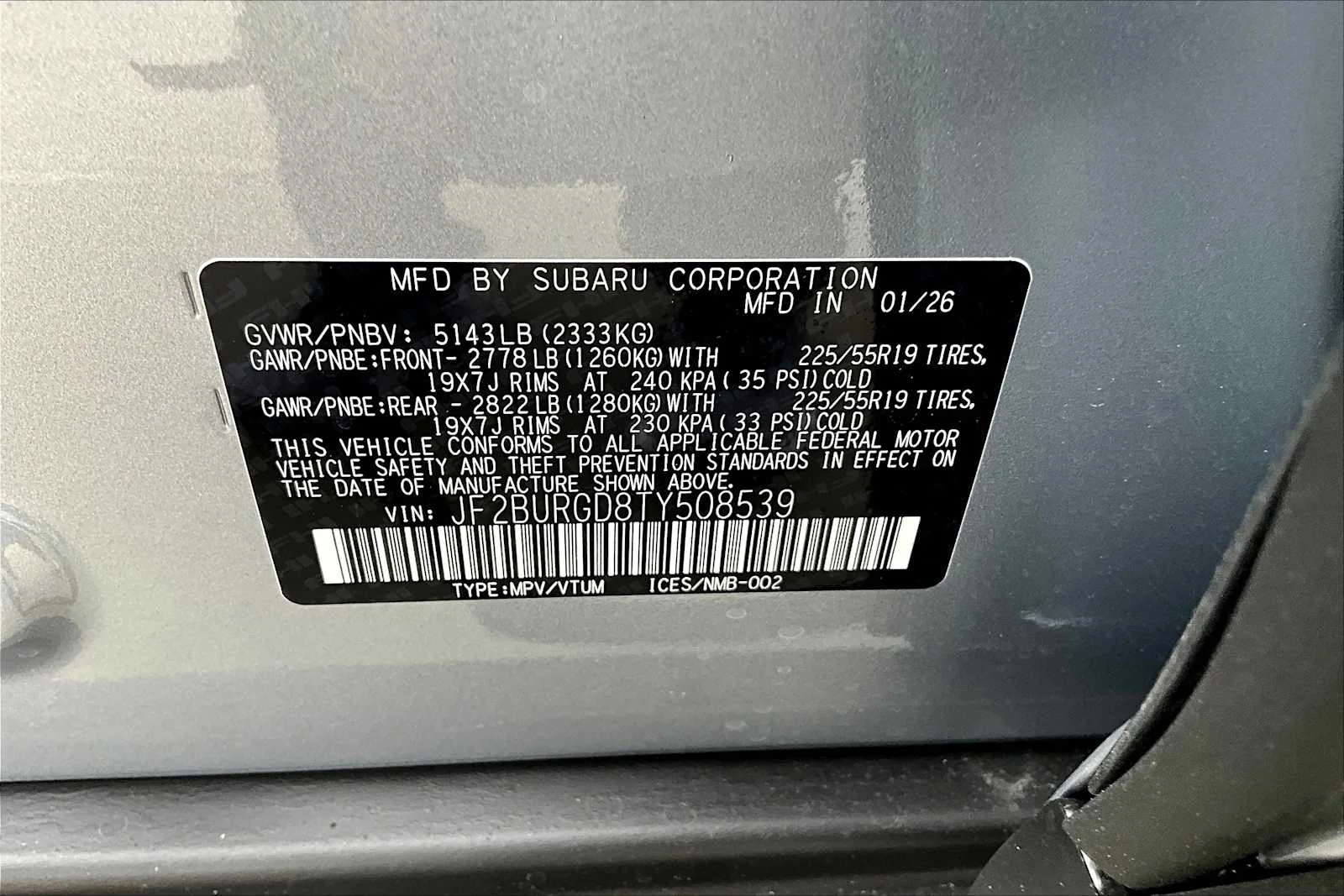 New 2026 Ice Silver Metallic Subaru Limited XT image 18
