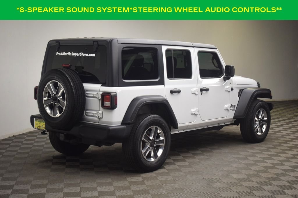 Used 2021 Bright White Clearcoat Jeep Unlimited Sport image 7