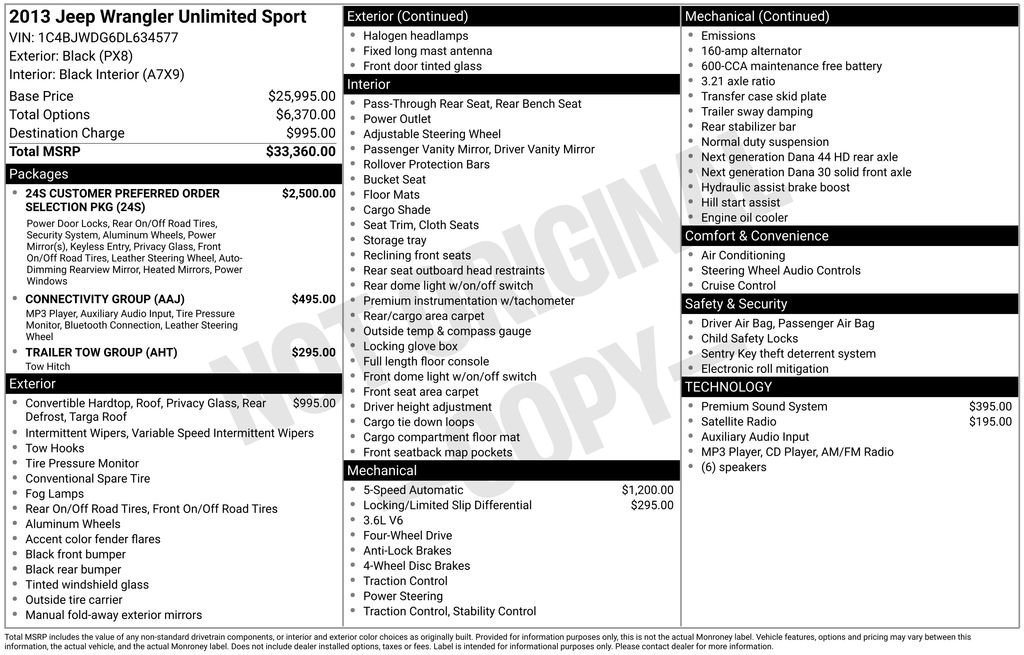 Used 2013 Black Jeep Unlimited Sport image 6