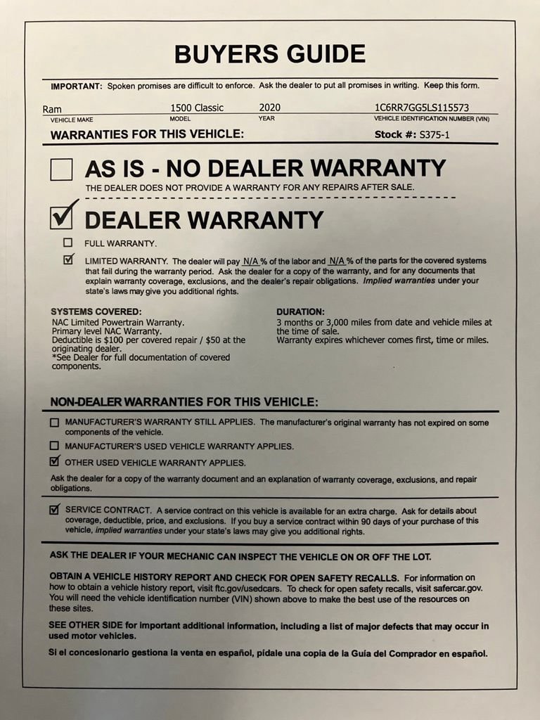 Used 2020 Granite Crystal Metallic Clearcoat Ram Warlock image 32