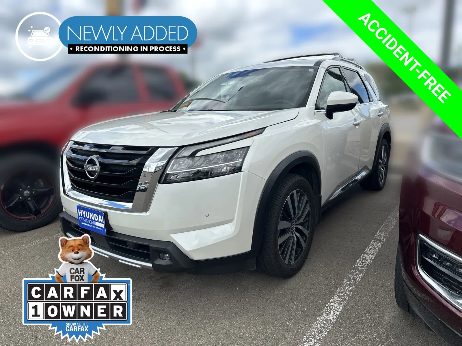 Certified Used 2022 White Nissan Platinum image 1