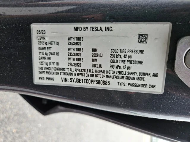 Used 2023 Gray Tesla Performance image 28